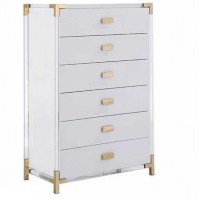 2019 New Design Six Of Ark White Six-drawer Single Locker Acrylic Cabinet