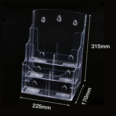 2-Tier Desktop Acrylic Brochure Holder With Name Card Pocket